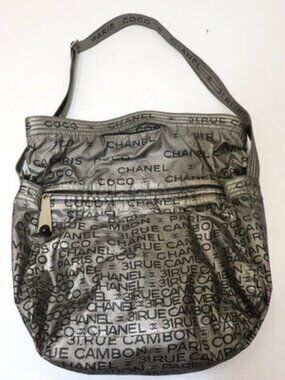 Chanel Silver 31 Rue Cambon CC Coco Graphic 2way Hobo Bag